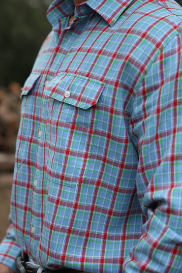 Blue Tri Plaid