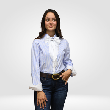 Sky Stripe Refined Blouse