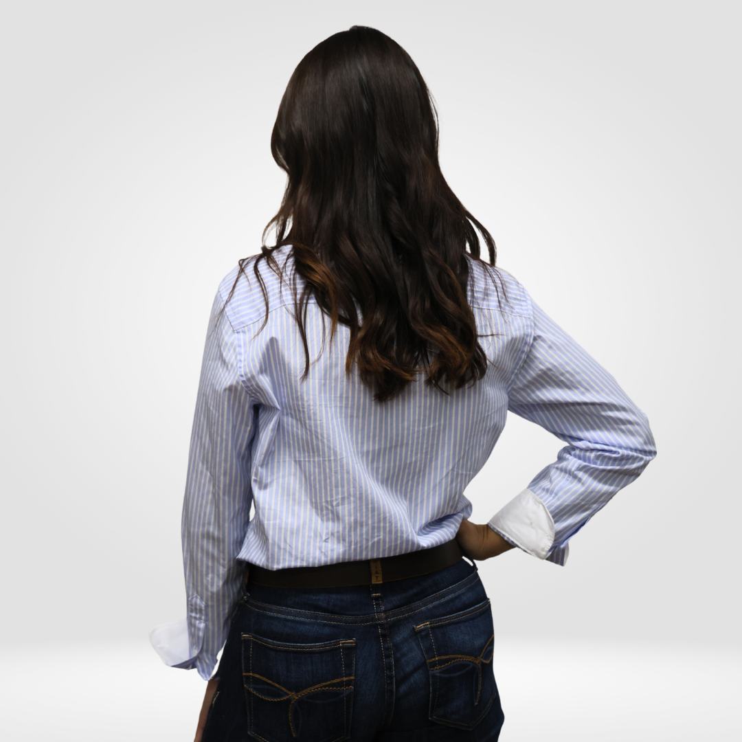 Sky Stripe Refined Blouse