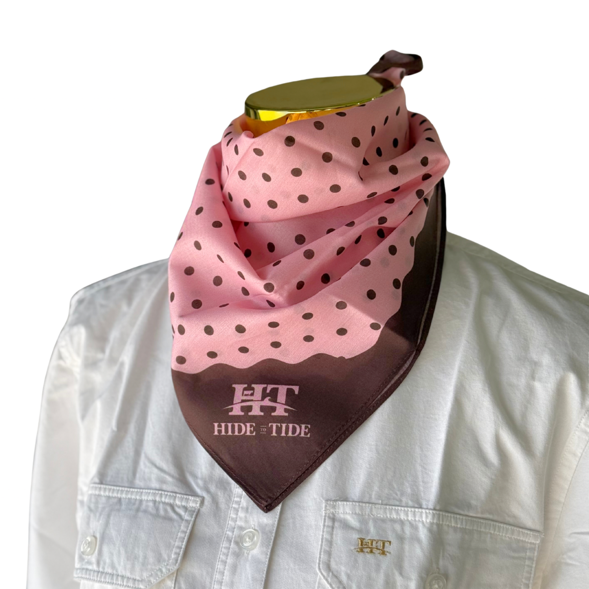 Pink Choc Polka Scarf