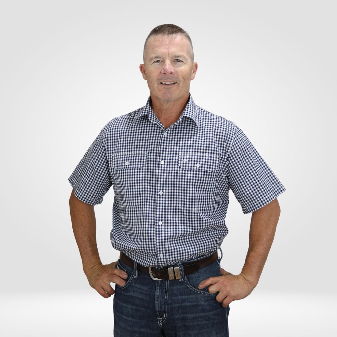 Navy Check Short Sleeve